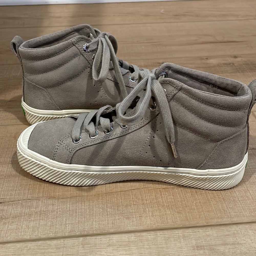 Cariuma grey suede high-top sneaker
